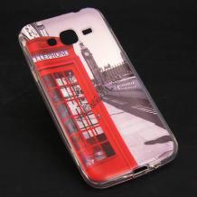 Силиконов калъф / гръб / TPU за Samsung Galaxy J1 2016 J120 - Telephone in London / сив