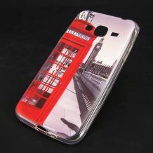 Силиконов калъф / гръб / TPU за Samsung Galaxy J3 - Telephone in London / сив