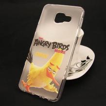 Силиконов калъф / гръб / TPU за Samsung Galaxy A3 2016 A310 - Angry Birds / Chuck