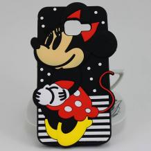 Силиконов калъф / гръб / TPU 3D за Samsung Galaxy A3 2016 A310 - черен / Minnie mouse