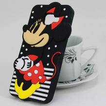 Силиконов калъф / гръб / TPU 3D за Samsung Galaxy A3 2016 A310 - черен / Minnie mouse