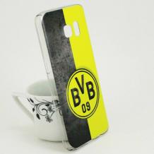 Твърд гръб за Samsung Galaxy S7 G930 - черно и жълто / Борусия Дортмунд