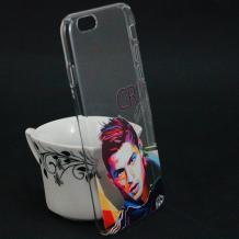 Твърд гръб за Apple iPhone 5 / iPhone 5S / iPhone SE - прозрачен / Ronaldo CR7