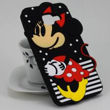 Силиконов калъф / гръб / TPU 3D за Samsung Galaxy A3 2016 A310 - черен / Minnie mouse