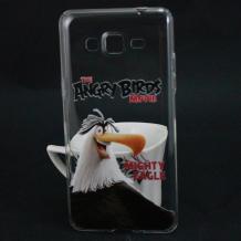 Твърд гръб за Samsung Galaxy Grand I9080 / Samsung Grand Duos I9082 / Samsung I9060 Galaxy Grand Neo - прозрачен / Angry Birds / Mighty Eagle