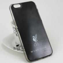 Ултра тънък силиконов калъф / гръб / Ultra Thin TPU за Apple iPhone 6 / iPhone 6S - черен / Liverpool / You`ll never walk alone