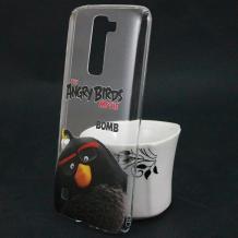 Твърд гръб за LG K7 - прозрачен / Angry Birds / Bomb