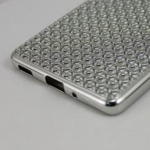 Луксозен силиконов калъф / гръб / TPU за Huawei P9 - сребрист / релефен