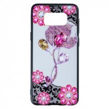 Силиконов калъф / гръб / TPU за Samsung Galaxy S8 G950 - розови цветя