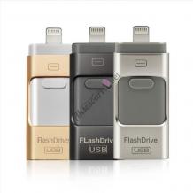 USB Flash Drive / USB флаш памет 3в1 за Apple iPhone / Android - 32 GB / черна