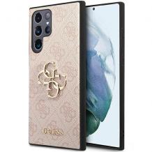 Оригинален калъф / гръб / GUESS 4G Classic Logo кейс за Samsung Galaxy S25 Ultra - розов