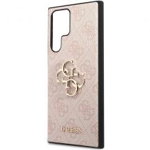 Оригинален калъф / гръб / GUESS 4G Classic Logo кейс за Samsung Galaxy S25 Ultra - розов