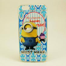 Оригинален твърд гръб с камъни за Apple iPhone 6 / iPhone 6S - Must Have / Minion