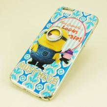 Оригинален твърд гръб с камъни за Apple iPhone 6 / iPhone 6S - Must Have / Minion