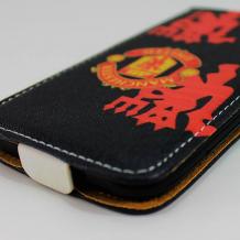 Кожен калъф Flip тефтер за Samsung Galaxy J5 J500 - Manchester United