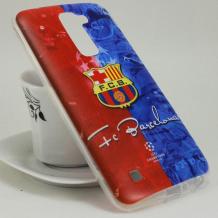 Силиконов калъф / гръб / TPU за LG K10 - FCB Barcelona 