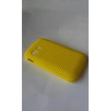 Заден предпазен твърд гръб / капак / за Samsung Galaxy Y S5360 - Perforated жълт