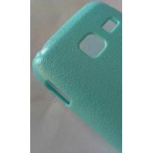 Заден предпазен твърд гръб за Samsung Galaxy Y Duos S6102 - зелен имитиращ кожа