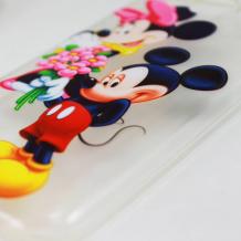 Силиконов калъф / гръб / TPU за Samsung Galaxy J5 J500 - прозрачен / Minnie & Mickey Mouse