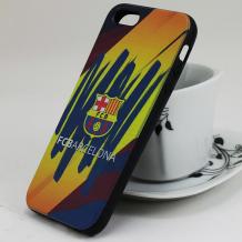 Луксозен силиконов калъф / гръб / TPU за Apple iPhone 5 / iPhone 5S / iPhone SE - FC Barcelona 