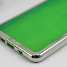 Луксозен силиконов калъф / гръб / TPU за Samsung Galaxy A5 2016 A510 - зелен / керамичен / сребрист кант