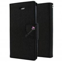 Кожен калъф Flip тефтер Mercury GOOSPERY Fancy Diary със стойка за Samsung Galaxy Note 7 N930 - черен
