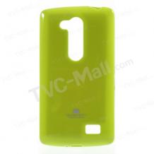 Луксозен силиконов калъф / гръб / TPU Mercury GOOSPERY Jelly Case за LG L Fino D290N - светло зелен