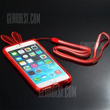 Силиконов бъмпер / Bumper за Apple iPhone 6 4.7" - заешки уши / червен