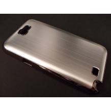 Заден предпазен твърд гръб / капак / за Samsung Galaxy Note 2 N7100 / Note II N7100 - сив / метален