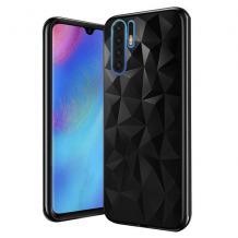 Луксозен силиконов калъф / гръб / TPU за Huawei P30 Pro - призма / черен