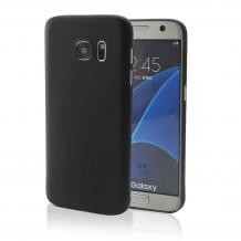 Ултра тънък силиконов калъф / гръб / TPU Ultra Thin Candy Case за Samsung Galaxy S7 Edge G935 - черен / мат