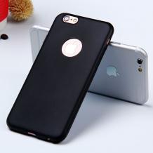 Ултра тънък силиконов калъф / гръб / TPU Ultra Thin Candy Case за Apple iPhone 6 / iPhone 6S - черен