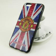 Силиконов калъф / гръб / TPU за Apple iPhone 6 / iPhone 6S - Manchester United / British Flag