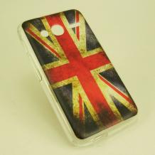 Силиконов калъф / гръб / TPU за Alcatel One Touch Pixi 4 (4.0) - Retro British Flag