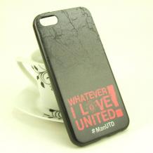 Силиконов калъф / гръб / TPU за Apple iPhone 5 / iPhone 5S / iPhone SE - сив / Whatever I Love United