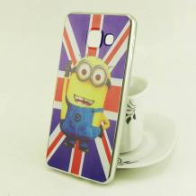 Луксозен ултра тънък силиконов калъф / гръб / TPU Ultra Thin за Samsung Galaxy A3 2016 A310 - Minion / British Flag