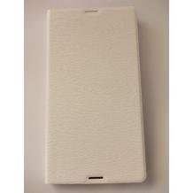 Луксозен кожен калъф Flip тефтер със стойка за Sony Xperia Z Ultra XL39h - бял
