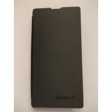Луксозен калъф Flip Cover тип тефтер за Sony Xperia Z1 - черен