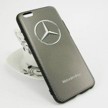 Луксозен твърд гръб за Apple iPhone 7 - Mercedes - Benz / черно с бяло