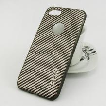 Луксозен твърд гръб Spigen SGP за Apple iPhone 5 / iPhone 5S / iPhone SE - бяло и сиво