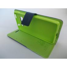 Кожен калъф Flip тефтер Mr.Coo със стойка за HTC Desire 600 / 606W - тъмно син и зелено