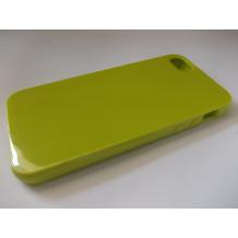 Силиконов калъф / гръб / ТПУ за Apple iPhone 5 / 5S - зелен / гланц