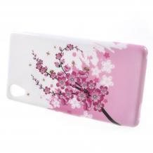 Силиконов калъф / гръб / TPU за Sony Xperia M4 / M4 Aqua - Peach Blossom