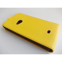 Кожен калъф Flip тефтер за Nokia Lumia 625 - жълт