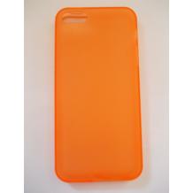 Силиконов калъф / гръб / TPU за Apple iPhone 5 / 5S - прозрачен / оранжев мат