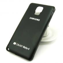Луксозен твърд гръб със силиконов кант за Samsung Galaxy Note 4 N910 - черен