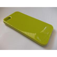 Силиконов калъф / гръб / ТПУ за Apple iPhone 5 / 5S - зелен / гланц