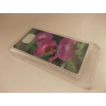 Луксозен предпазен твърд гръб / капак / 3D за Samsung Galaxy S2 I9100 / Samsung SII I9100 - зелен с лилави цветя