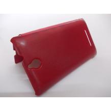 Ултра тънък кожен калъф Flip тефтер за Sony Xperia E Dual C1605 - червен