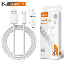 Кабел LDNIO LS901 USB-A към USB Type-C кабел 25W 